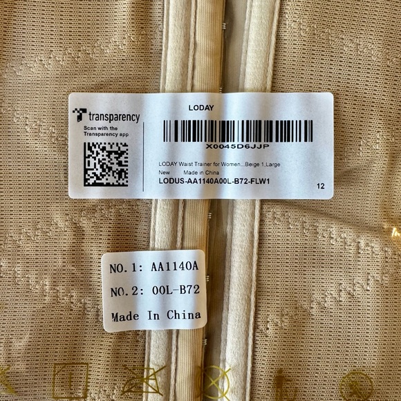 NWOT beige Loday waist trainer / corset L - Picture 8 of 11